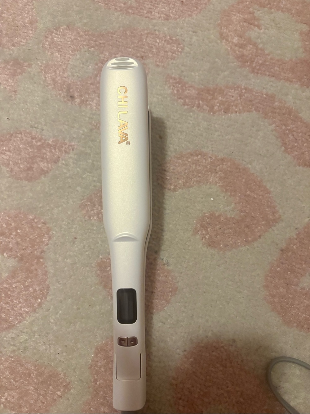 CHI LAVA 2.0 1” Digital Ceramic Flat Iron Hair Straightener White Gold